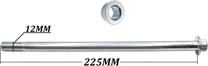 Greesp 12mm Rim Wheel Axle Bolts Swing Arm Bolt for PIT PRO Dirt ATV Quad Bike Motorcycle (AXLE LENGTH 225mm) - Image 2